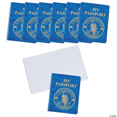 3 1/2" x 4 1/2" Bulk 72 Pc. Blue U.S. Passport Styled Notepads ...