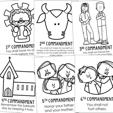 Printable Ten Commandments Coloring Pages