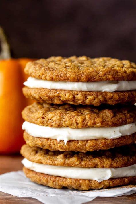 Pumpkin Oatmeal Cream Pies - Just so Tasty