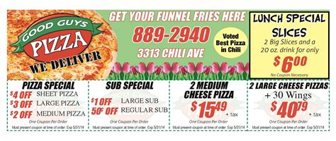 Pizza Guys Coupons Printable - Printable Word Searches