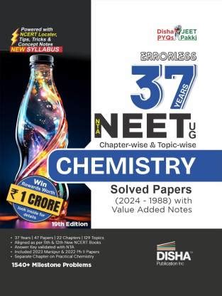 Errorless 37 Years NTA NEET (UG) Chapter-wise & Topic-wise CHEMISTRY ...