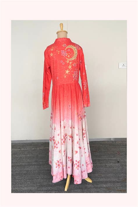 Tarun Tahiliani Ombre Floral Maxi Dress – Kuro Clothing India