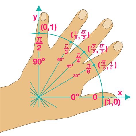 Unit Circle Hand Trick ⋆ GeometryCoach.com