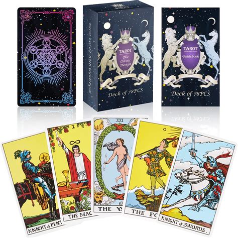 Buy BWTY Tarot Cards Deck with Guide Book for Beginners Online at ...