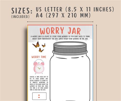 Worry Jar Worksheet for Kids & Teens – MindSpacePrintables