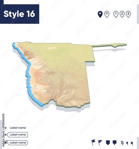 Namibia Geographical Map 的图像结果
