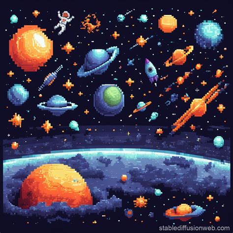 Space Pixel Art 的图像结果