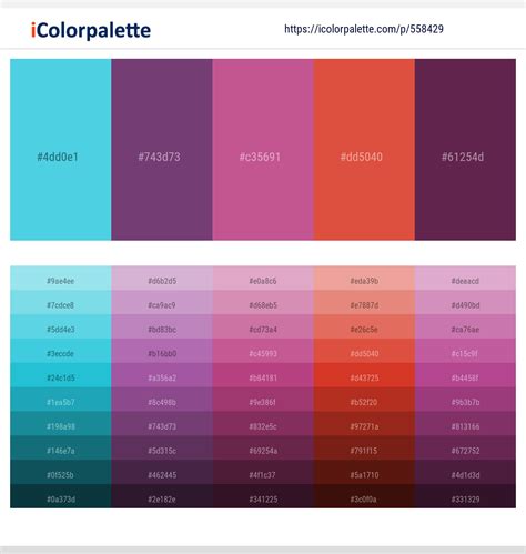 Viking - Cosmic - Mulberry - Flame Pea - Tawny Port Color scheme ...