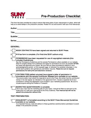 Image result for Pre-Production Checklist Template PDF