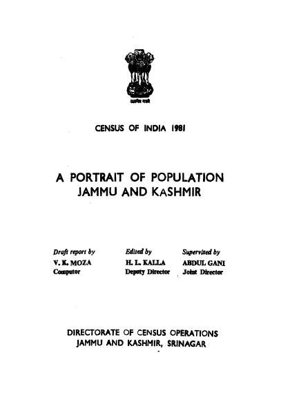 India - Portrait of Population - Census 1981