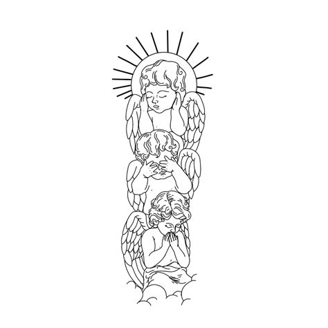 See no evil cherub angel tattoo | Tattoo design book, Half sleeve ...