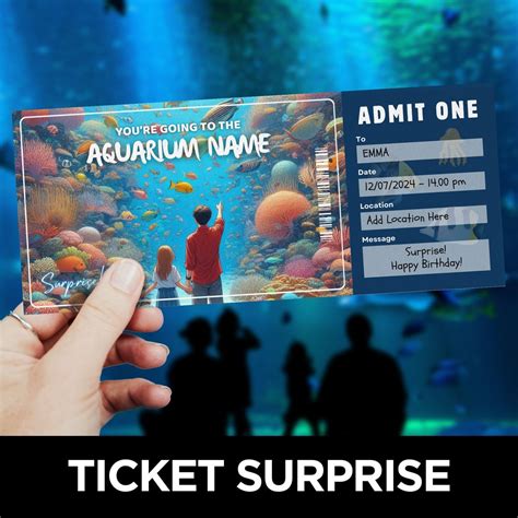 Aquarium Visit Ticket Template: Surprise Ocean Park Pass (canva ...
