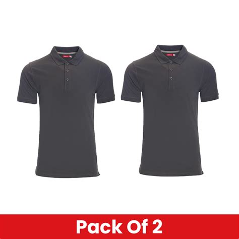 Mens Polo Shirts Pack of 2 Pure Cotton Short Sleeve Twin Pack Polo ...
