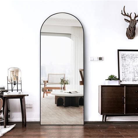 Buy LWLIUANG Floor Mirror, Arched Full Length Mirror Standing Hanging ...
