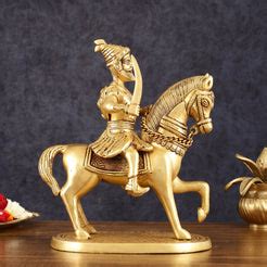 Buy Pure Brass Chhatrapati Shivaji Maharaj Sitting on Horse Statue - 10 ...