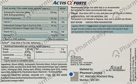 Buy Actis C2 Forte Strip Of 10 Tablets Online at Flat 15% OFF | PharmEasy