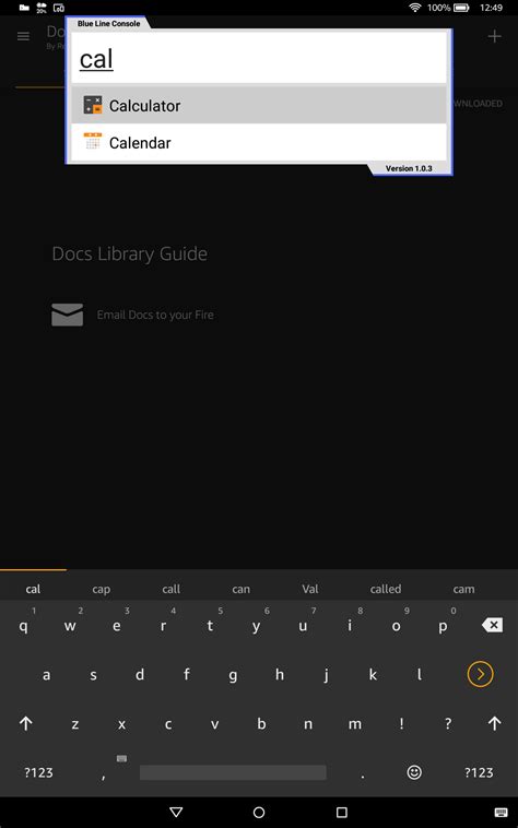 Blue Line Console - keyboard based launcher - App on Amazon Appstore