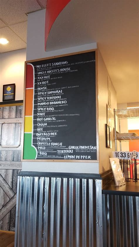 Menu at CD's Wings restaurant, Westminster