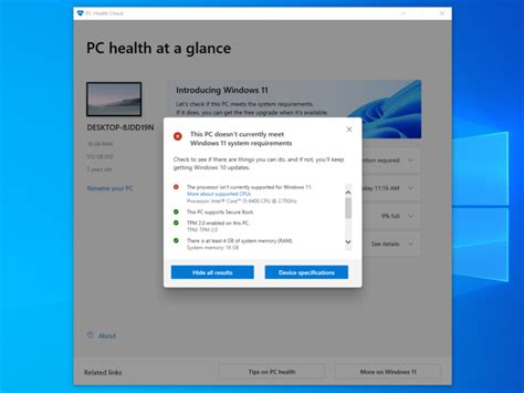 Image result for PC Health Check App Problems