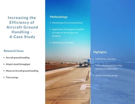 Increasing the Efficiency of Aircraft Ground Handling—A Case Study