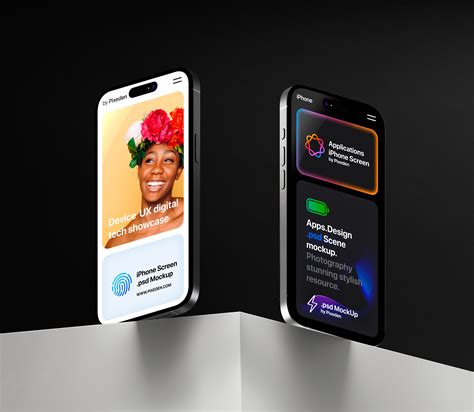 iPhone Pro Screens Showcase Psd Mockup | Pixeden Club