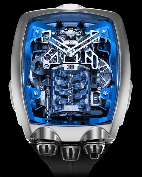 Jacob and Co. Bugatti Chiron watch with 16-piston on-demand engine animation -- the first time ...