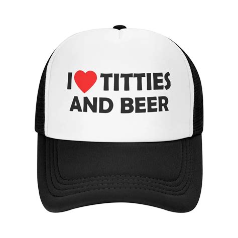 I-Love-Titties-And-Beer-Outfit-sombrero-de-camionero-de-malla-de-espuma ...