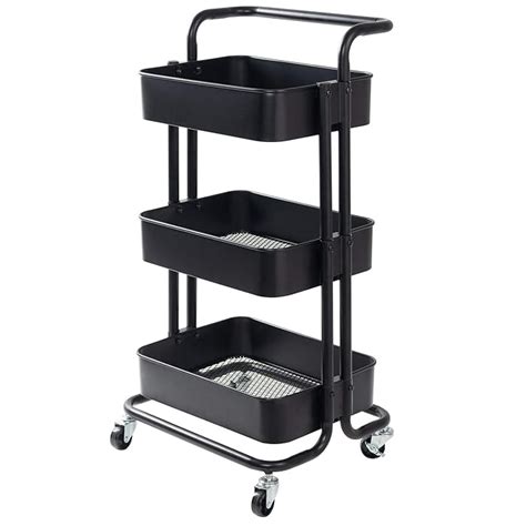 Buy Display4top 3 Tier Multi-Purpose Utility Rolling Trolley, Organizer ...