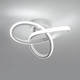 RJ Aluminium - 22W White Modern Ceiling Light for Bedroom Kitchen Loft ...