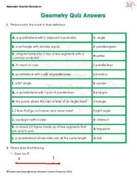 Image result for Geometry Quiz