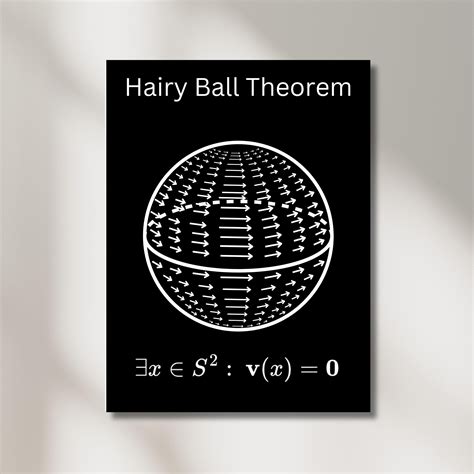 Hairy Ball Theorem Poster Topology Print Mathematical Poster Maths ...