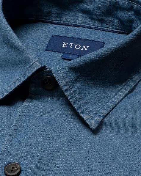 Navy Denim Shirt Jacket - Eton