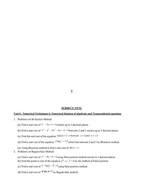 Nttc allinone - nttc notes - 9 SUBJECT: NTTC Unit-I: Numerical ...