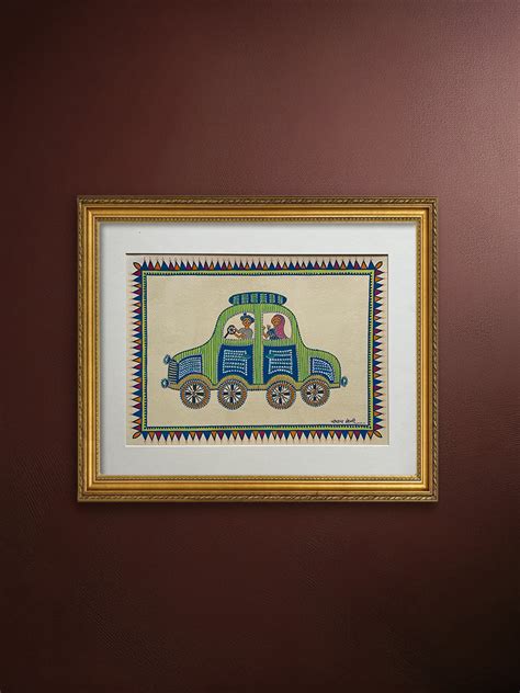 Buy Car In Pithora art by Chanchal Soni- A Traditional Indian Artform