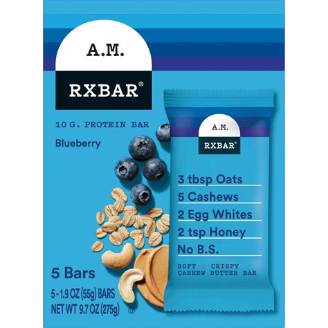 RXBAR Variety Pack Chewy Protein Bars, Ready-to-Eat, 18.3 oz, 10 Count ...