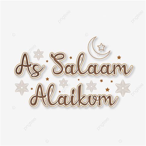 Moon Star Vector Design Images, Assalaam Alaikum Text Design With Moon ...