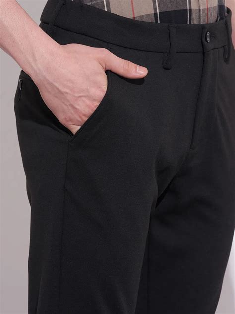 Being Human Men's Black Mid-Rise Slim Fit Chinos