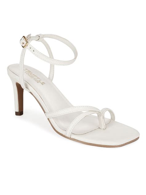 White PU Strappy Stiletto Sandals (TC-ST-1234-WHTPU) – Truffle Collection