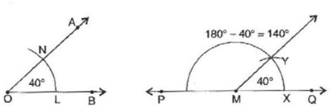 draw the following angles 40 degree - Brainly.in