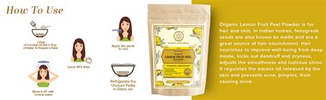 Buy KHADI NATURAL Lemon Fruit Peel Organic Powder Pack of 2 (2x100gm ...