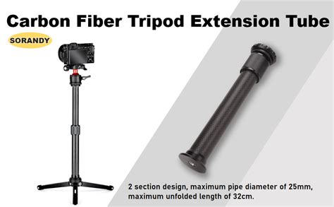 12.6 Inch Extendable Stick Tripod Two Section Carbon Fiber Center ...