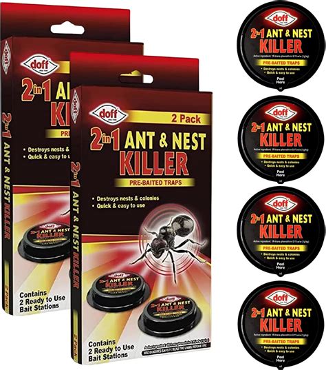 Doff Ant Bait Station 2x - Ant Killer for Indoor and Outdoor - Pet Safe ...