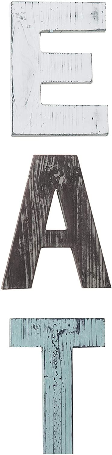 Buy MyGift Decorative Cutout Wooden EAT Letters Wall Mounted Signs ...
