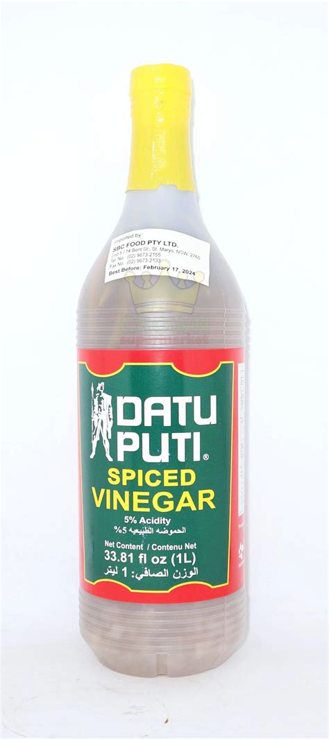 DATU PUTI VINEGAR SPICY 1 L – Coastal Spices