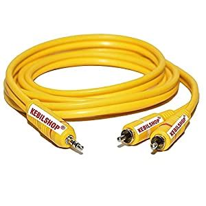KEBILSHOP 30 Feet 3.5Mm Male To 2Rca Male Stereo Audio Cable Aux To Rca ...