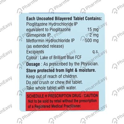 K Pio Gm 2mg Strip Of 15 Tablets: Uses, Side Effects, Price & Dosage ...