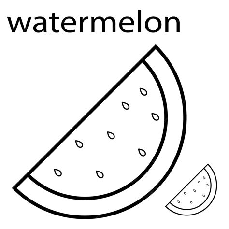 Premium Vector | Coloring pages watermelon