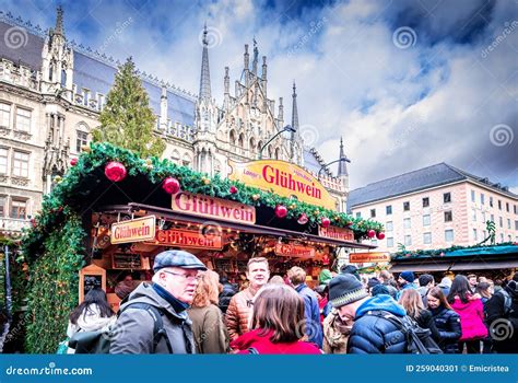 Munich, Germany - Christmas Fair in Marienplatz, Bavaria Winter Xmas ...