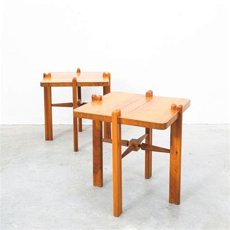 Austrian Walnut Side Tables, circa 1955 – DERIVE