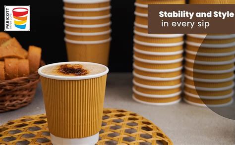 PARICOTT-200 ml, 50 Count Recyclable Ripple Cups| Sustainable ...